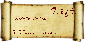 Topán Ábel névjegykártya