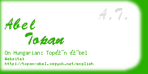 abel topan business card